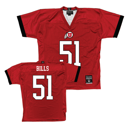 Utah Football Red Jersey - Keaton Bills | #51