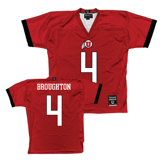 Utah Football Red Jersey - JaTravis Broughton | #4