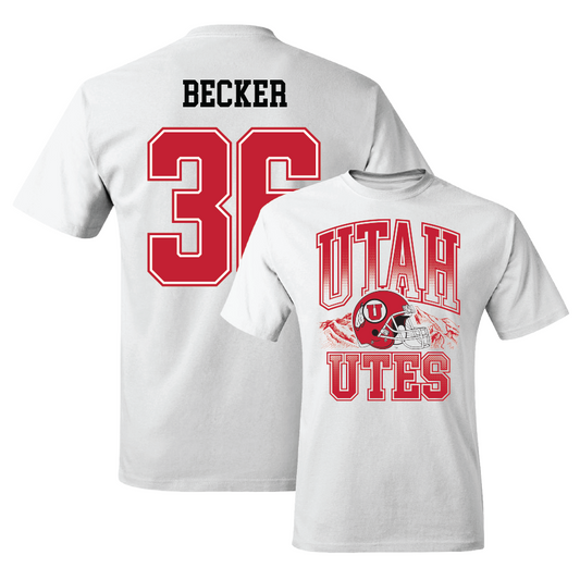 Football White Comfort Colors Tee - Cole Becker
