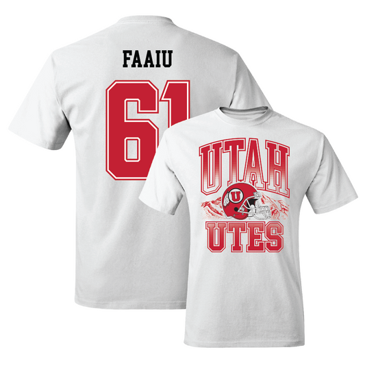 Football White Comfort Colors Tee - Koli Faaiu