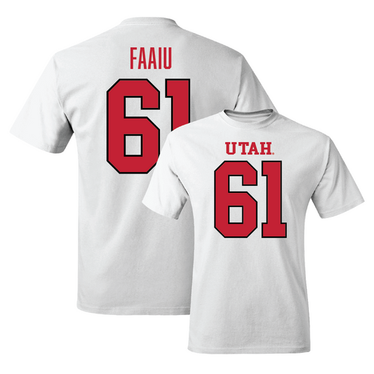 Football White Shirsey Comfort Colors Tee - Koli Faaiu