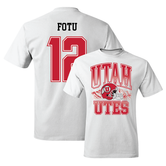 Football White Comfort Colors Tee - Sione Fotu