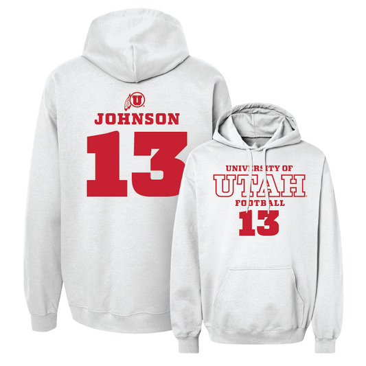 Football White Classic Hoodie - Nate Johnson