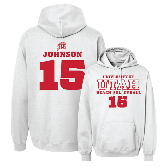 Beach Volleyball White White Classic Hoodie - Rylee Johnson