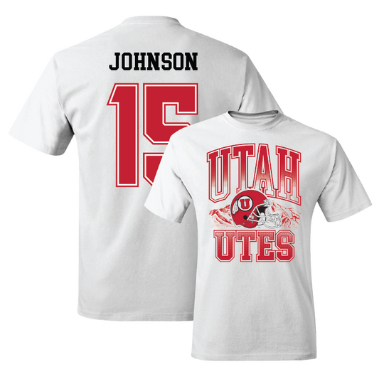 Football White Comfort Colors Tee - Nate Johnson