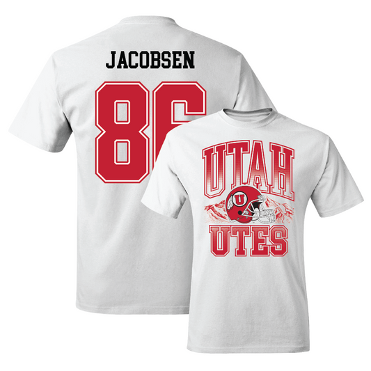 Football White Comfort Colors Tee - CJ Jacobsen