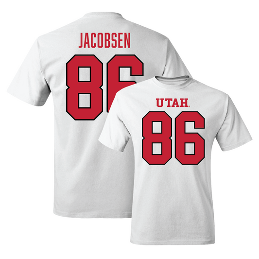 Football White Shirsey Comfort Colors Tee - CJ Jacobsen