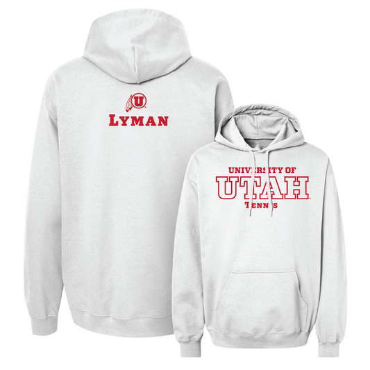 Women's Tennis White Classic Hoodie - Katherine Lyman