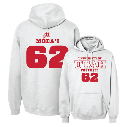 Football White Classic Hoodie  - Solatoa` Moea’i