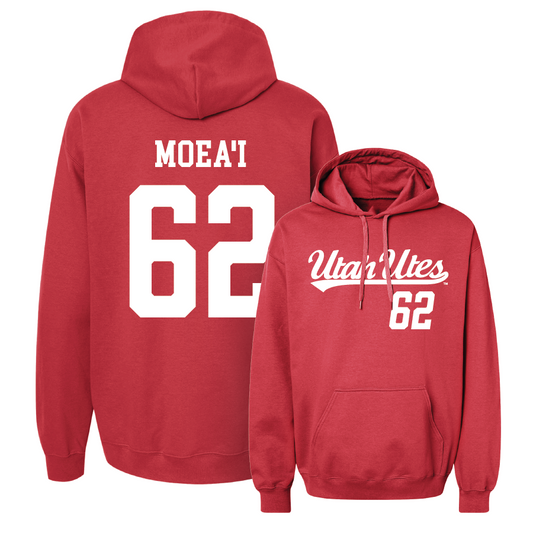 Red Football Script Hoodie  - Solatoa` Moea’i