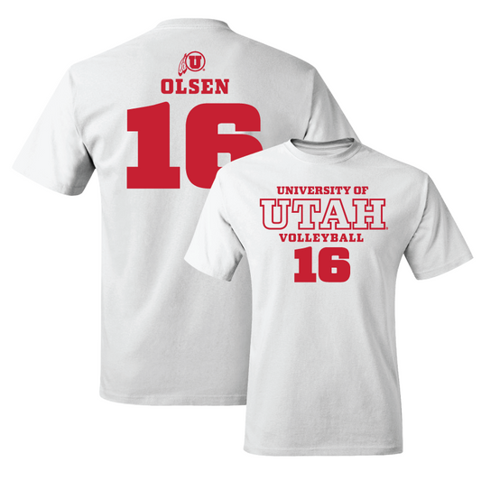 Women's Volleyball White Classic Comfort Colors Tee  - Allie Olsen