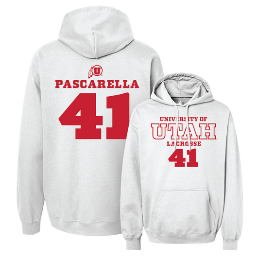 Men's Lacrosse White Classic Hoodie - Marco Pascarella