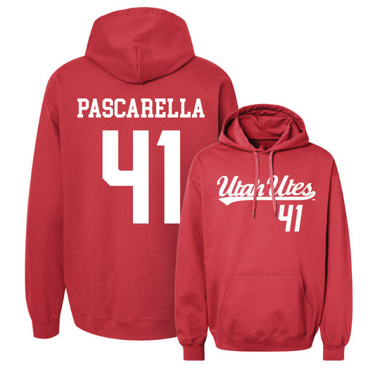 Red Men's Lacrosse Script Hoodie - Marco Pascarella