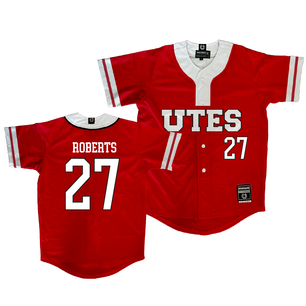 Utah Baseball Red Jersey - Kai Roberts | #27