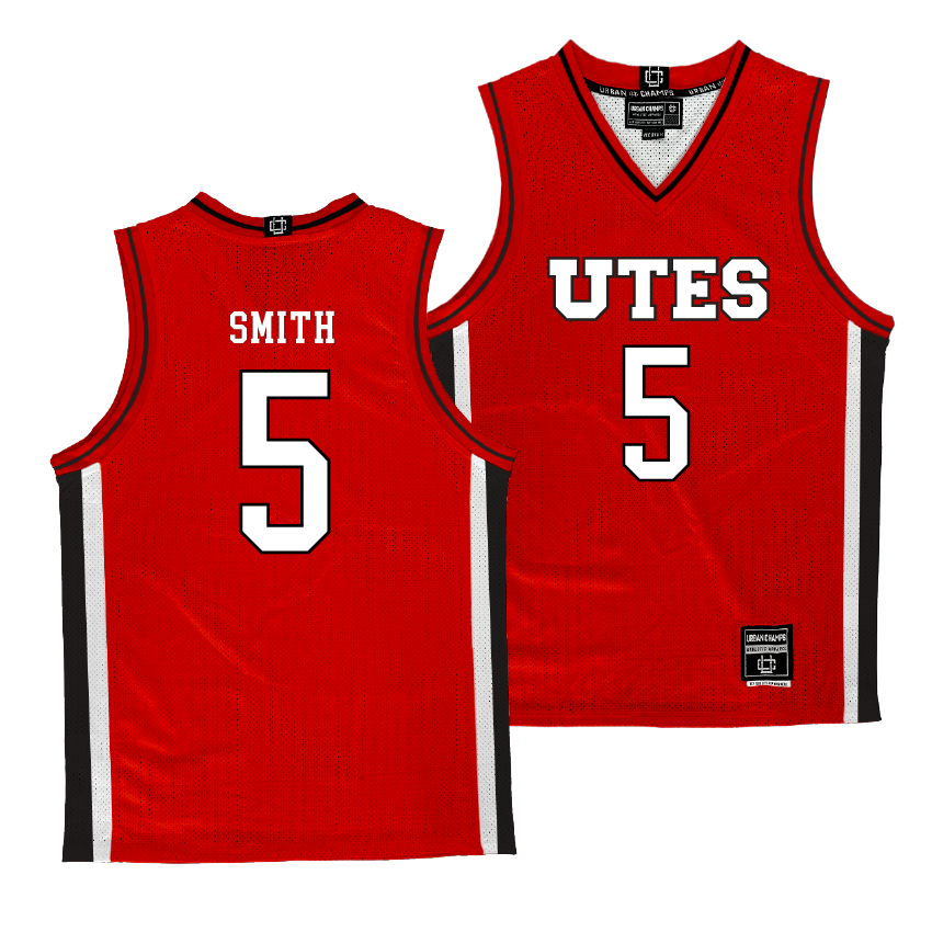 Utah Men's Basketball Red Jersey  - Deivon Smith