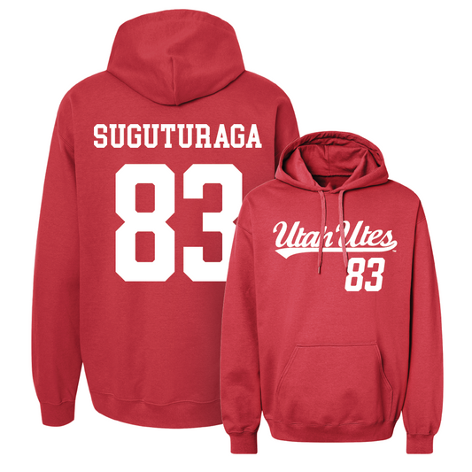 Red Football Script Hoodie - Miki Suguturaga