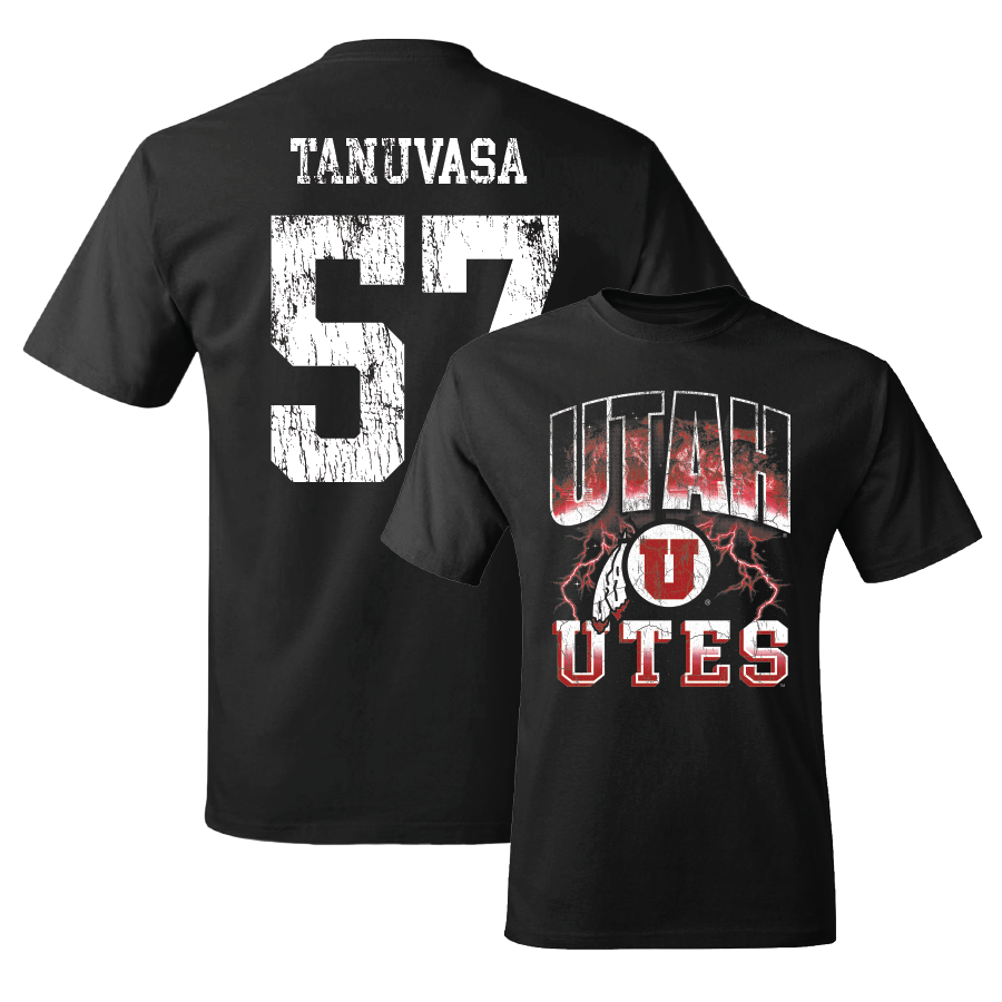 Football Black Graphic Tee - Keanu Tanuvasa