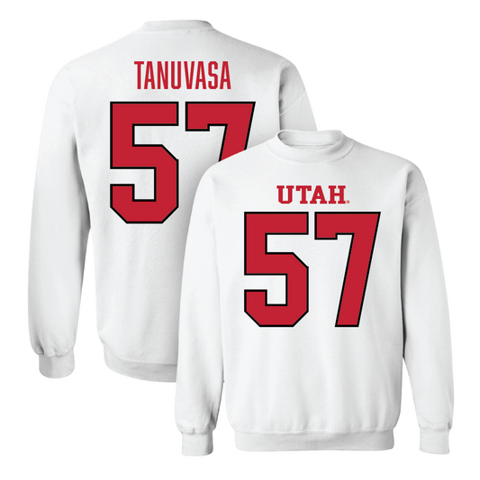 Football White Shirsey Crew - Keanu Tanuvasa