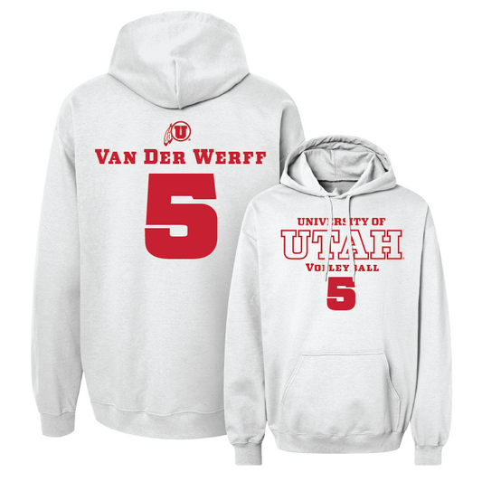 White  Volleyball Classic Hoodie Youth Small / Amelia Van Der Werff | #5