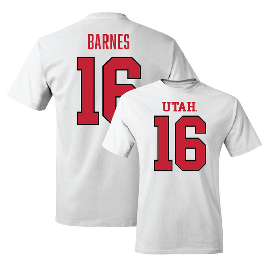 White Football Shirsey Comfort Colors Tee 2 Youth Small / Bryson Barnes | #16