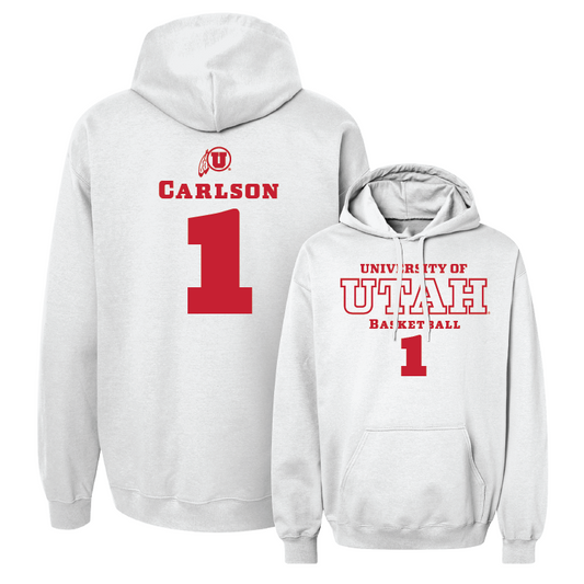 White  Basketball Classic Hoodie Youth Small / Ben Carlson | #1