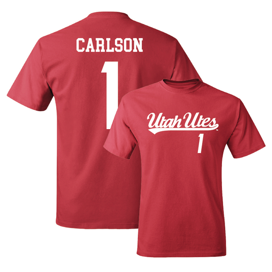 Red  Basketball Script Tee Youth Small / Ben Carlson | #1