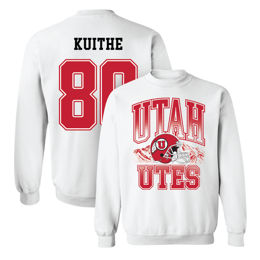White Football Football Crew 4 Youth Small / Brant Kuithe | #80