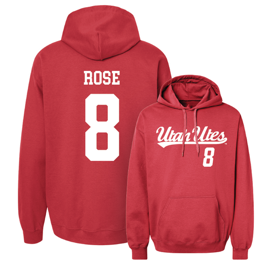 Red Football Script Hoodie 2 Youth Small / Brandon Rose | #8