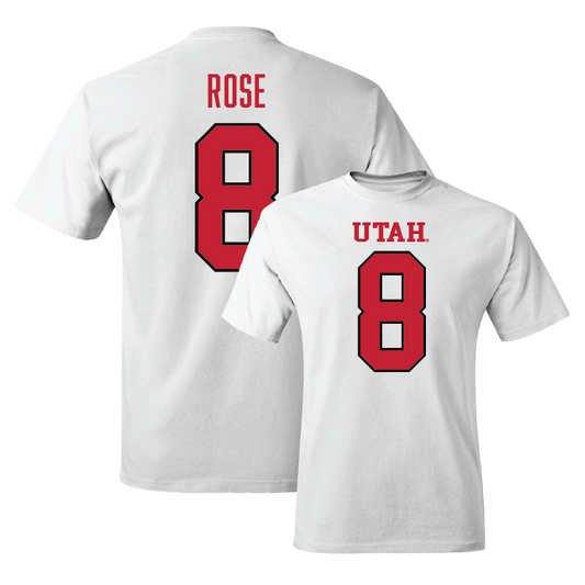 White Football Shirsey Comfort Colors Tee 2 Youth Small / Brandon Rose | #8