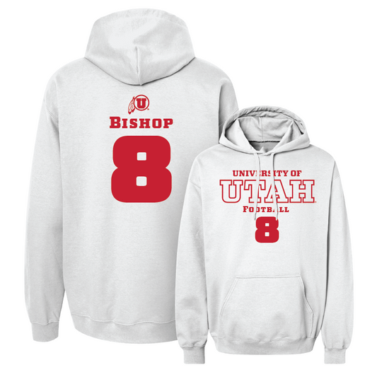 White Football Classic Hoodie 2 Youth Small / Cole Bishop | #8