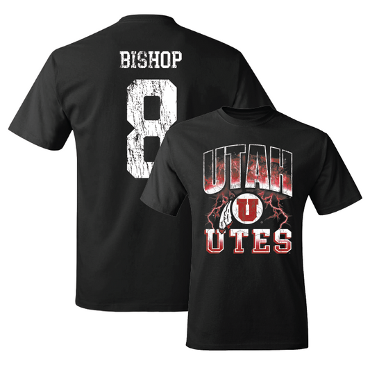 Black Football Graphic Tee 2 Youth Small / Cole Bishop | #8
