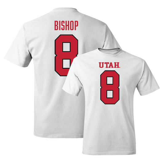White Football Shirsey Comfort Colors Tee 2 Youth Small / Cole Bishop | #8