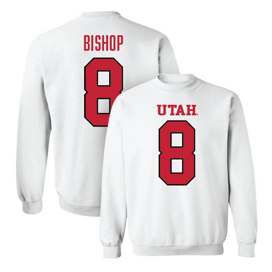 White Football Shirsey Crew 2 Youth Small / Cole Bishop | #8