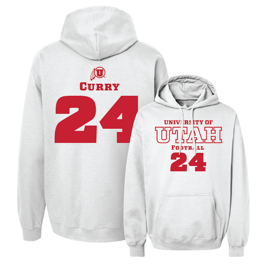 White Football Classic Hoodie 2 Youth Small / Chris Curry | #24