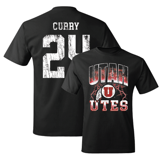 Black Football Graphic Tee 2 Youth Small / Chris Curry | #24