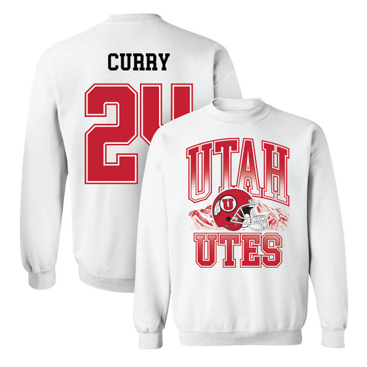 White Football Football Crew 2 Youth Small / Chris Curry | #24