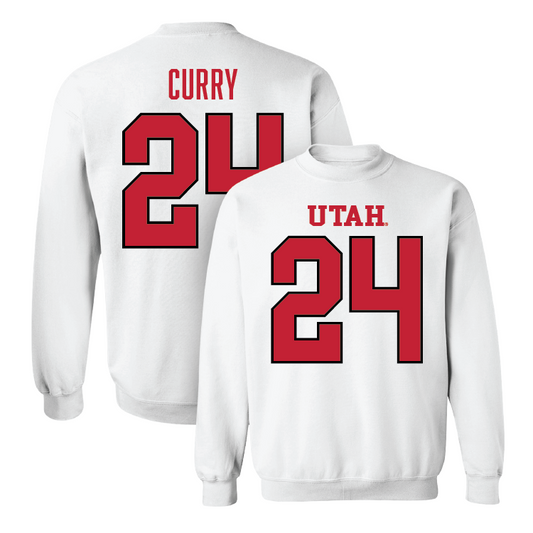 White Football Shirsey Crew 2 Youth Small / Chris Curry | #24