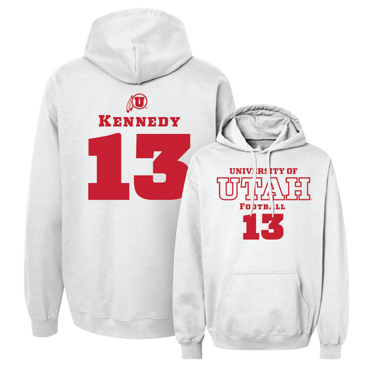 White Football Classic Hoodie 2 Youth Small / Chase Kennedy | #13