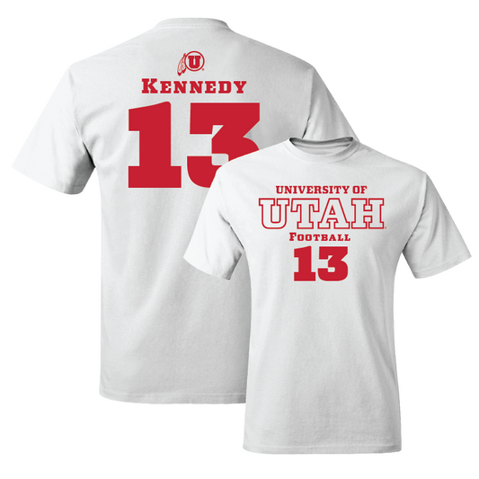 White Football Classic Comfort Colors Tee 2 Youth Small / Chase Kennedy | #13