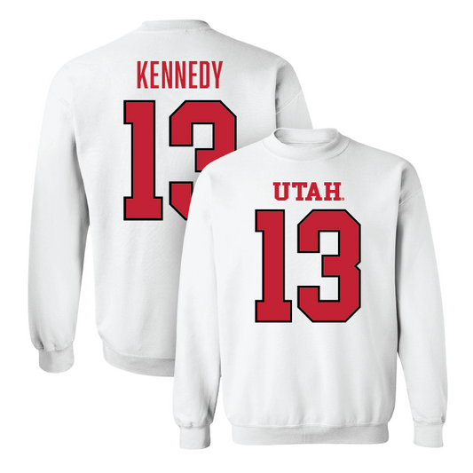 White Football Shirsey Crew 2 Youth Small / Chase Kennedy | #13