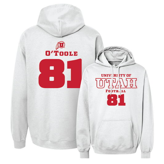 White Football Classic Hoodie 4 Youth Small / Connor O'Toole | #81