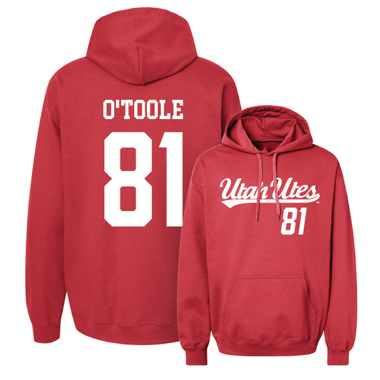 Red Football Script Hoodie 4 Youth Small / Connor O'Toole | #81