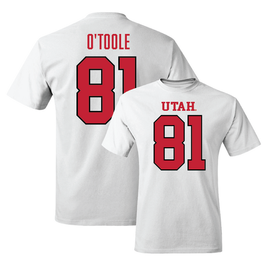 White Football Shirsey Comfort Colors Tee 4 Youth Small / Connor O'Toole | #81