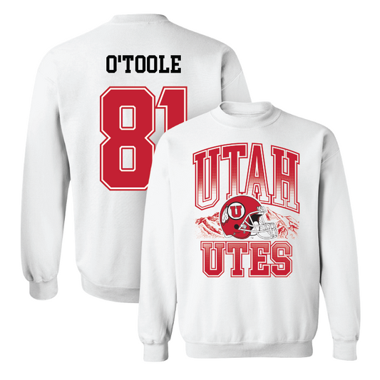 White Football Football Crew 4 Youth Small / Connor O'Toole | #81