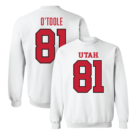 White Football Shirsey Crew 4 Youth Small / Connor O'Toole | #81