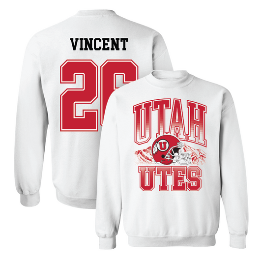White Football Football Crew 3 Youth Small / Charlie Vincent | #26