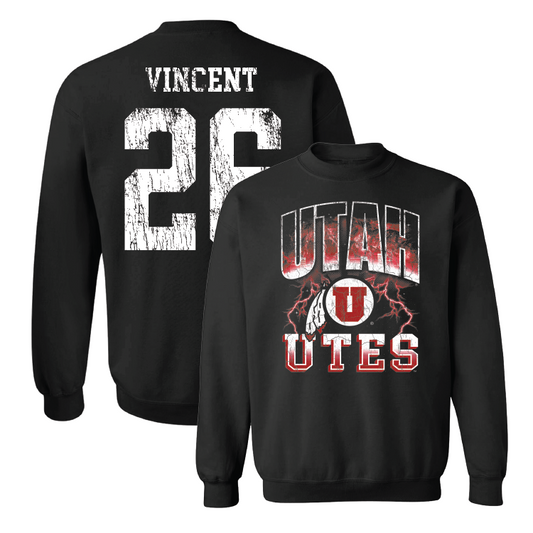 Black Football Graphic Crew 3 Youth Small / Charlie Vincent | #26