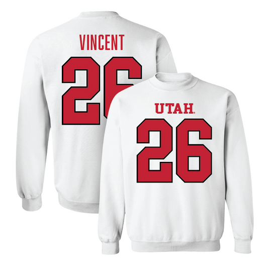 White Football Shirsey Crew 3 Youth Small / Charlie Vincent | #26