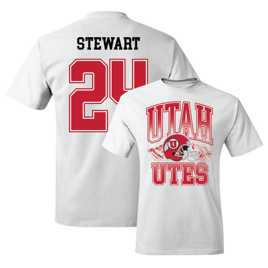 White Football Football Comfort Colors Tee 3 Youth Small / Darrien Stewart | #24