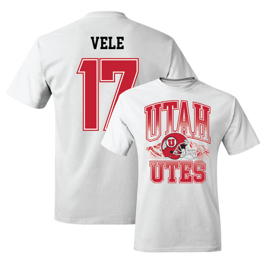 White Football Football Comfort Colors Tee 2 Youth Small / Devaughn Vele | #17